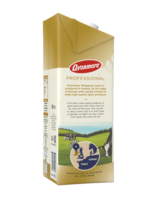 whipping cream 38% product