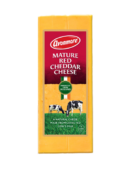 mature red cheddar cheese block