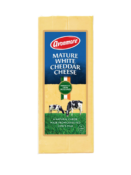 mature white cheddar cheese block
