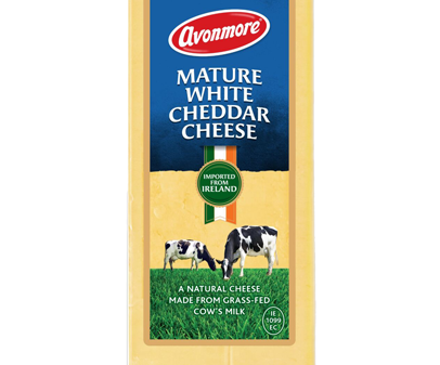 mature white cheddar cheese block