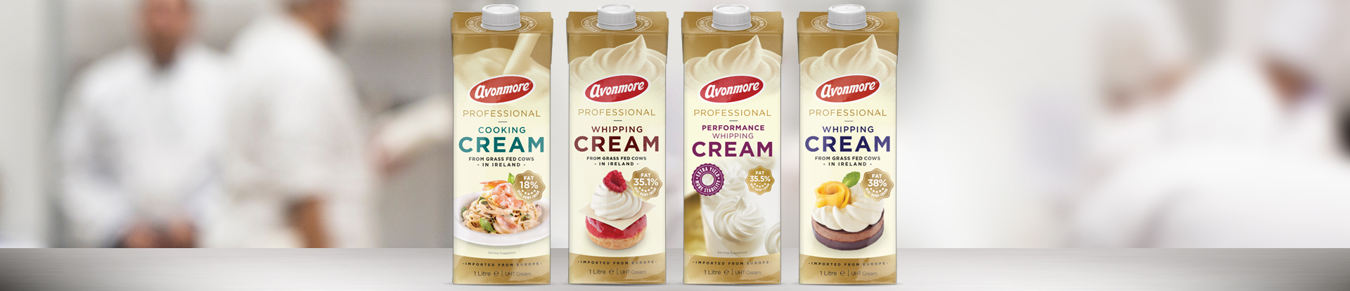 4x whipping cream products banner