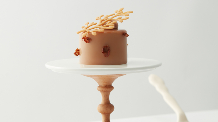 caramel milk tea cream mousse recipe image landscape