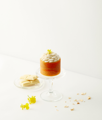 autumn sunset pear cream roll recipe image portrait