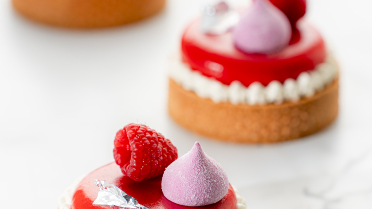 3 beetroot and raspberry tarts